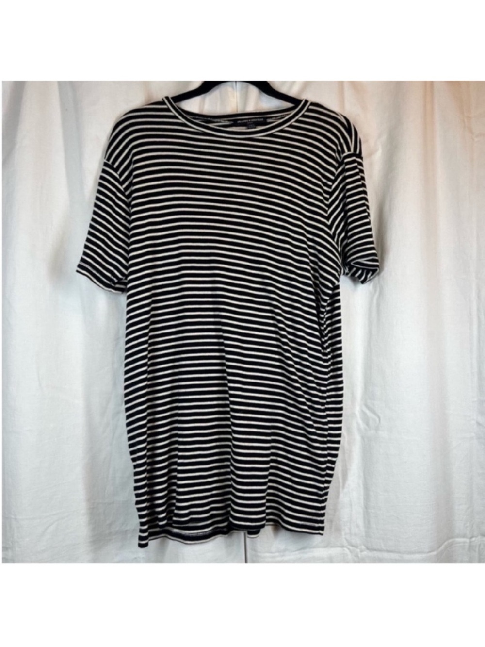 Brandy Melville striped t shirt dress stretch knit one size classic minimal